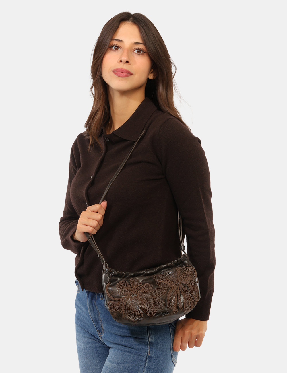 Borsa Desigual Marrone - Borsa DESIGUAL Marrone da donna La Borsa DESIGUAL Marrone da donna è un accessorio compatto e versa