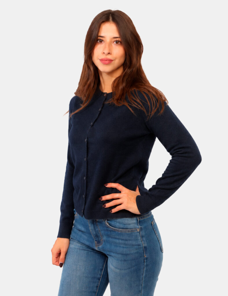 Cardigan e pullover da donna - Maglia Rue De Clerie Luxury Blu
