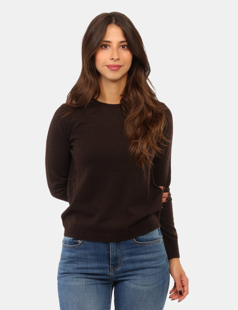 Abbigliamento donna scontato - Maglia Rue De Clerie Luxury Marrone