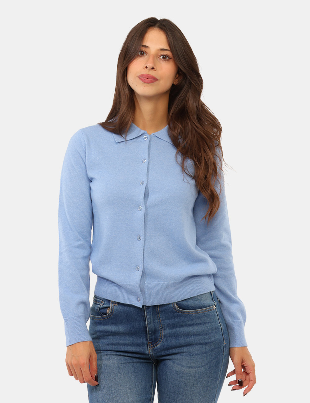 Maglia Rue De Clerie Luxury Azzurra - Maglia RUE DE CLERIE LUXURY Azzurra da donna La Maglia RUE DE CLERIE LUXURY Azzurra da