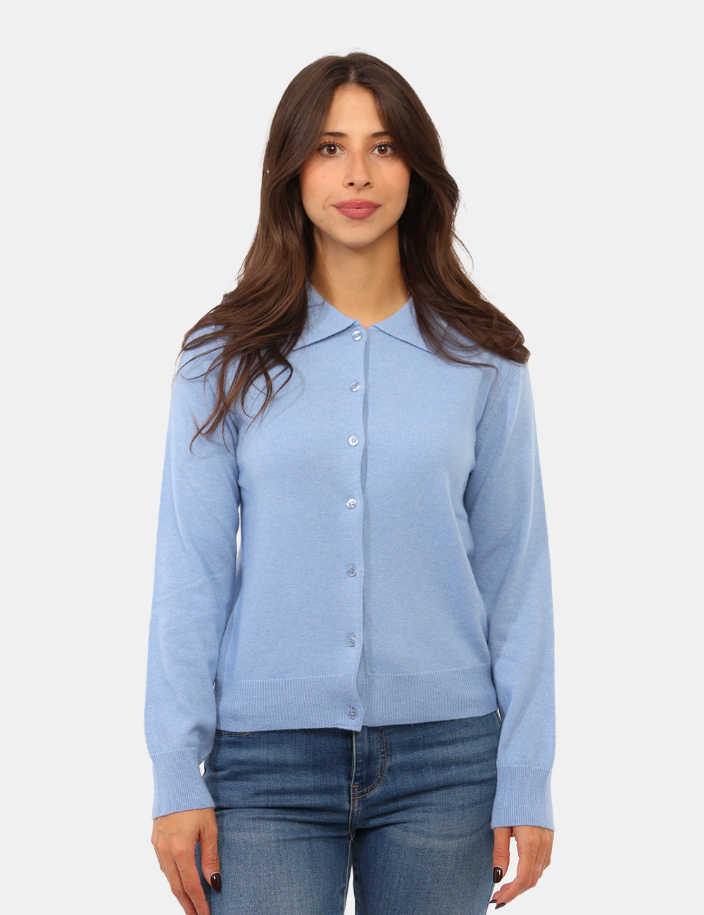 Maglia Rue De Clerie Luxury Azzurra - Maglia RUE DE CLERIE LUXURY Azzurra da donna La Maglia RUE DE CLERIE LUXURY Azzurra da