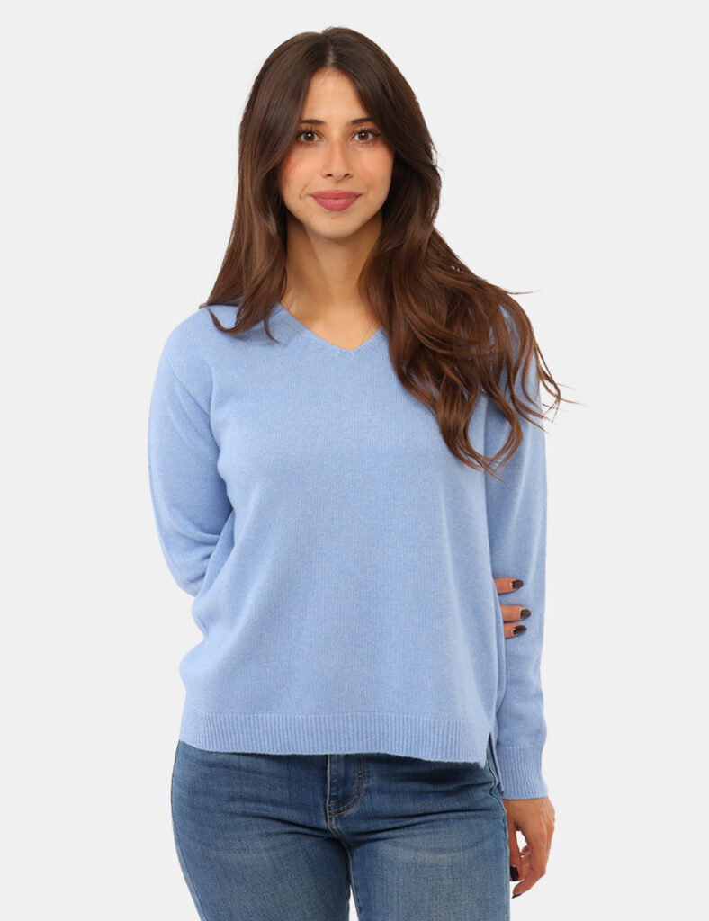 Abbigliamento donna scontato - Maglia Rue De Clerie Luxury Azzurra