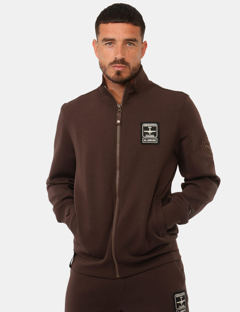 Felpa Aeronautica Italiana Marrone