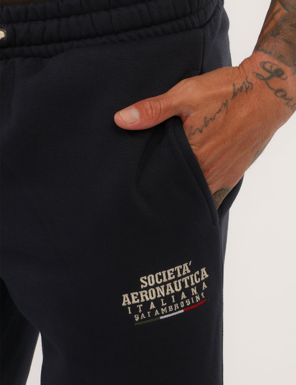 Pantalone della tuta Aeronautica Italiana Blu - Pantalone della tuta AERONAUTICA ITALIANA Blu da uomo Il Pantalone della tut