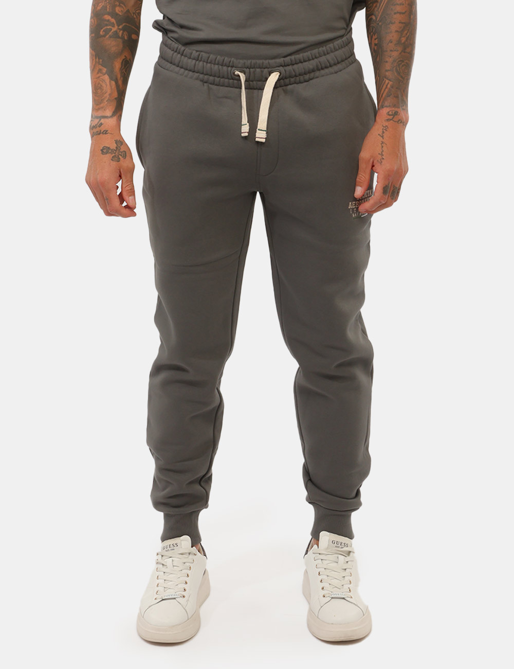 Pantalone della tuta Aeronautica Italiana Grigio - Pantalone della tuta AERONAUTICA ITALIANA Grigio da uomo Il Pantalone del