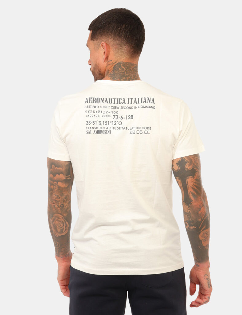 T-shirt Aeronautica Italiana Bianca