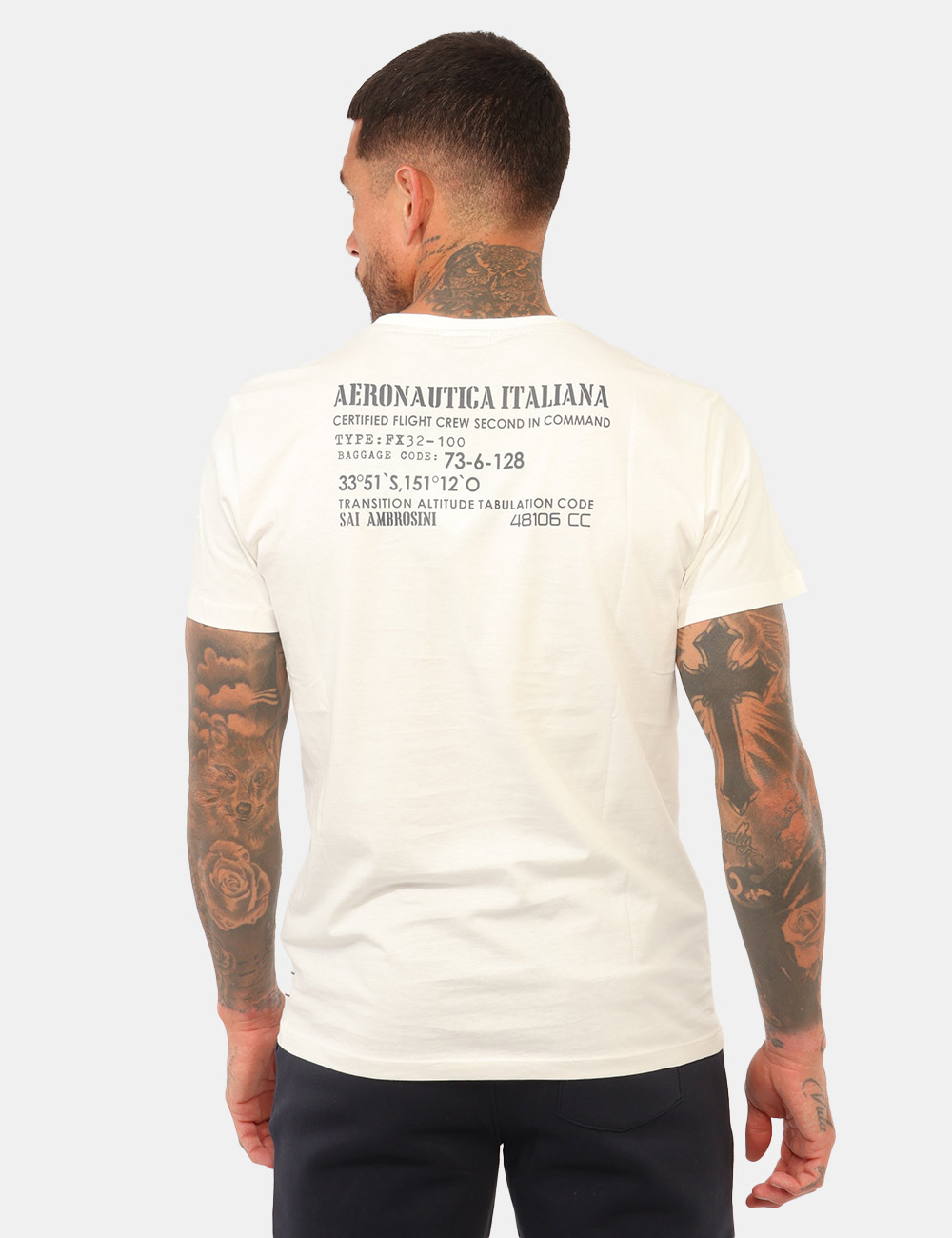 T-shirt Aeronautica Italiana Bianca - T-shirt AERONAUTICA ITALIANA Bianca da uomo La T-shirt AERONAUTICA ITALIANA Bianca da