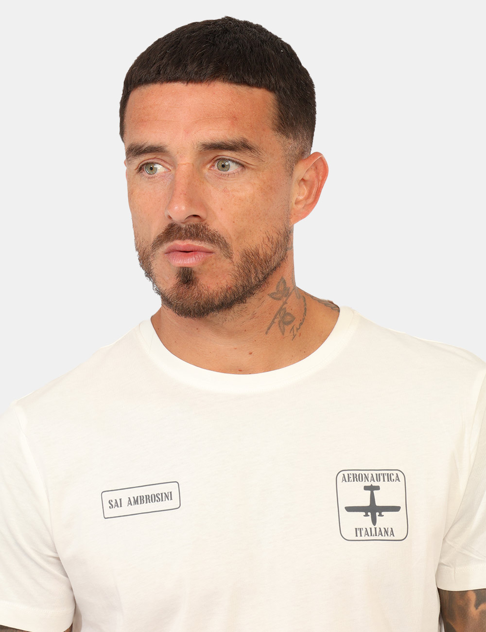 T-shirt Aeronautica Italiana Bianca - T-shirt AERONAUTICA ITALIANA Bianca da uomo La T-shirt AERONAUTICA ITALIANA Bianca da