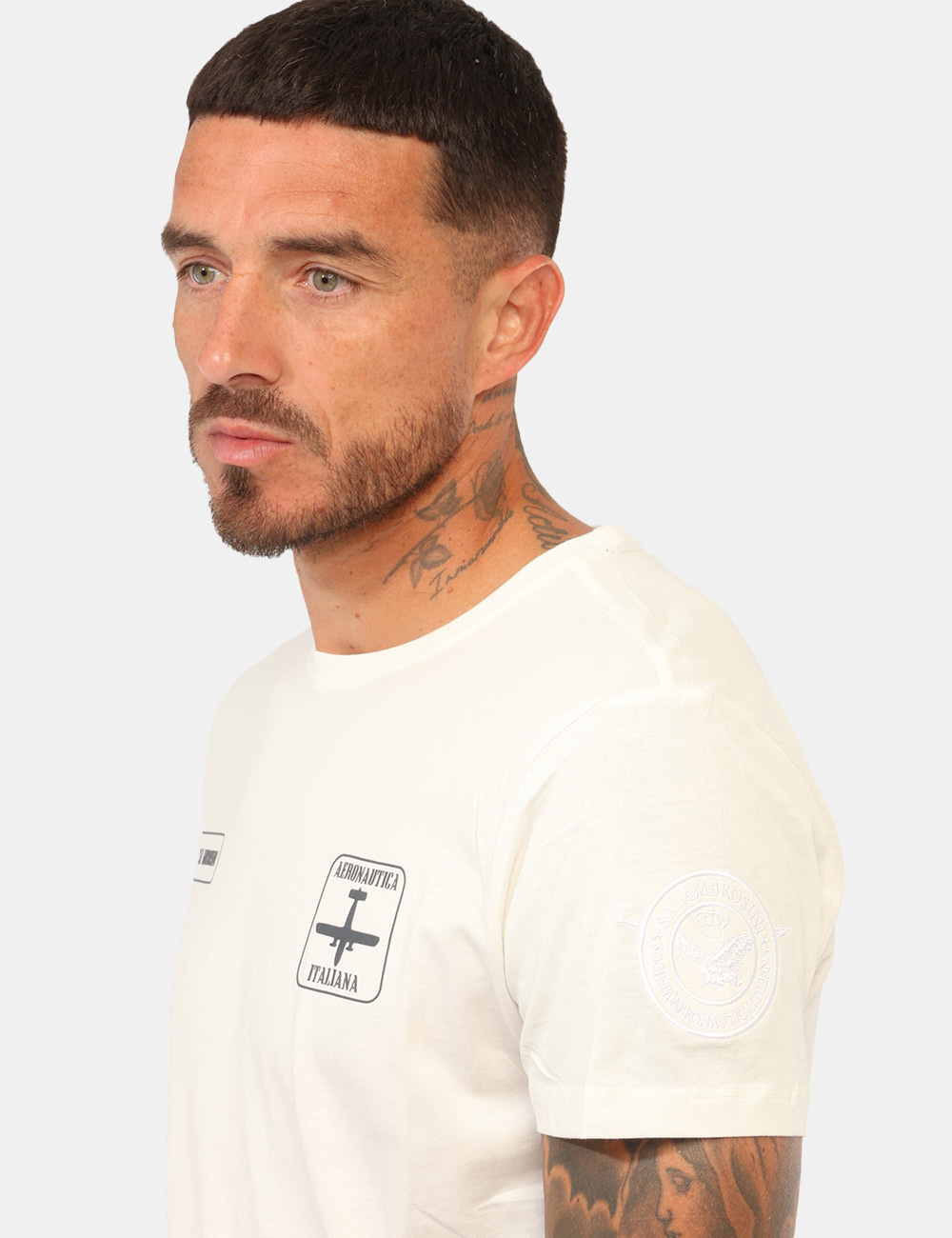 T-shirt Aeronautica Italiana Bianca - T-shirt AERONAUTICA ITALIANA Bianca da uomo La T-shirt AERONAUTICA ITALIANA Bianca da
