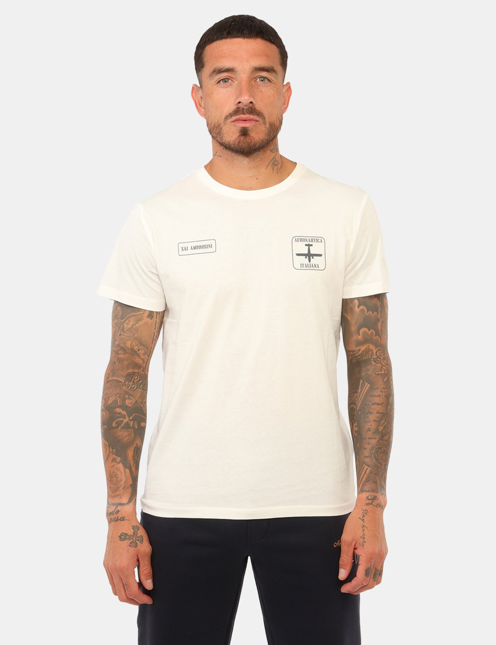 T-shirt Aeronautica Italiana Bianca - T-shirt AERONAUTICA ITALIANA Bianca da uomo La T-shirt AERONAUTICA ITALIANA Bianca da