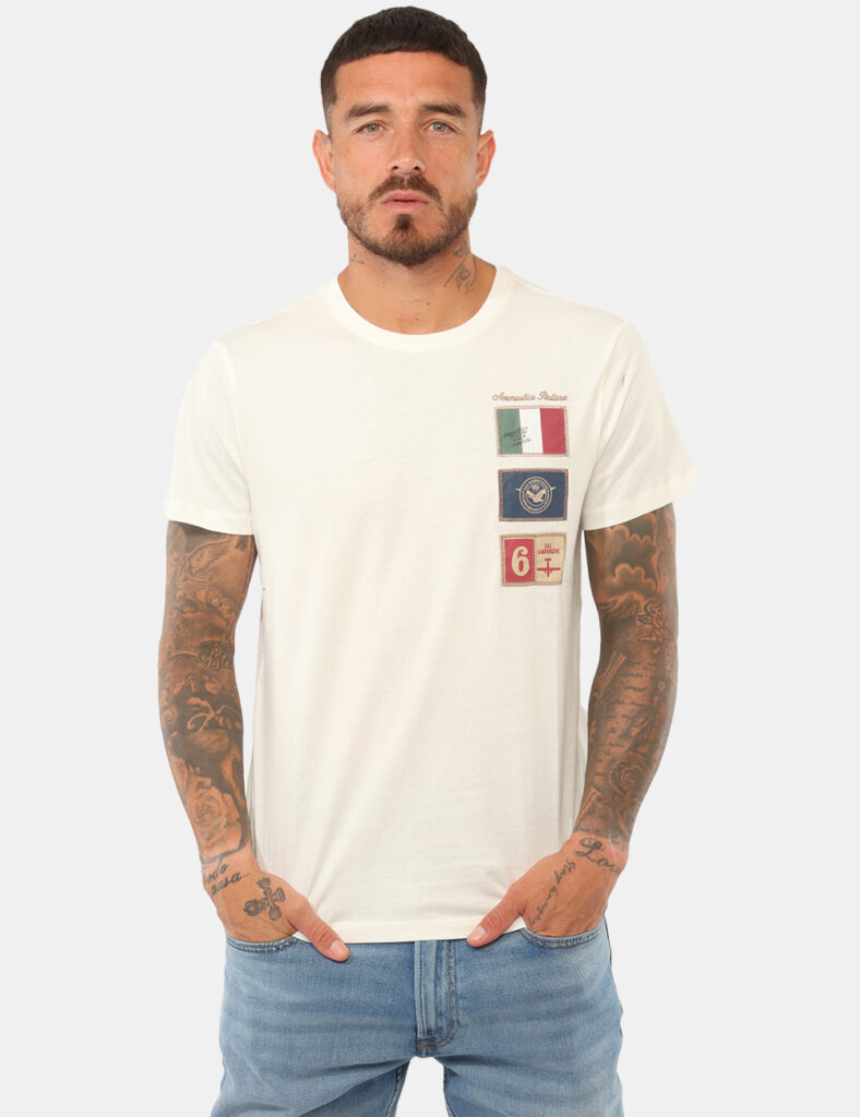 T-shirt Aeronautica Italiana Bianca