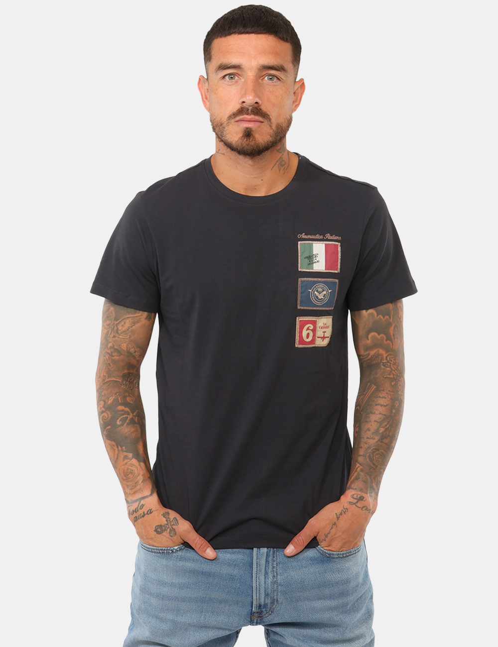 T-shirt Aeronautica Italiana Blu - T-shirt Aeronautica Italiana Blu da UomoLa T-shirt Aeronautica Italiana blu da uomo è un