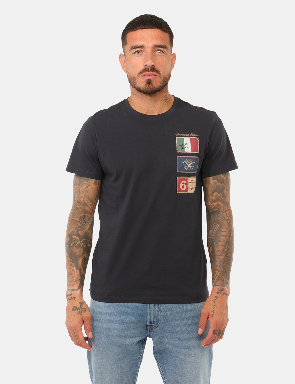T-shirt Aeronautica Italiana Blu - T-shirt Aeronautica Italiana Blu da UomoLa T-shirt Aeronautica Italiana blu da uomo è un