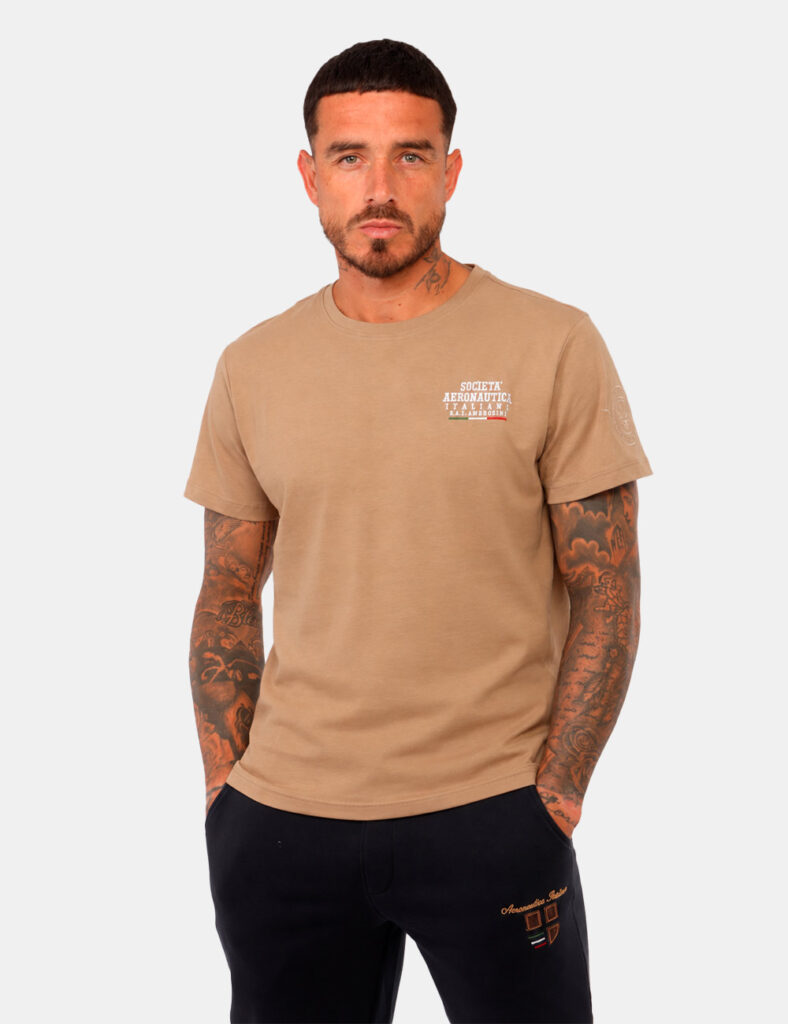 T-shirt Aeronautica Italiana Beige