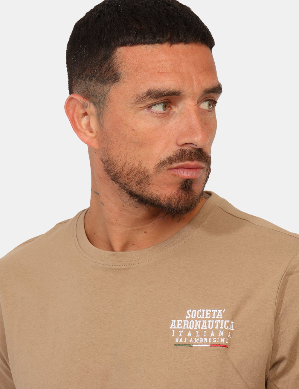 T-shirt Aeronautica Italiana Beige - T-shirt AERONAUTICA ITALIANA Beige da uomo La T-shirt AERONAUTICA ITALIANA Beige da uom