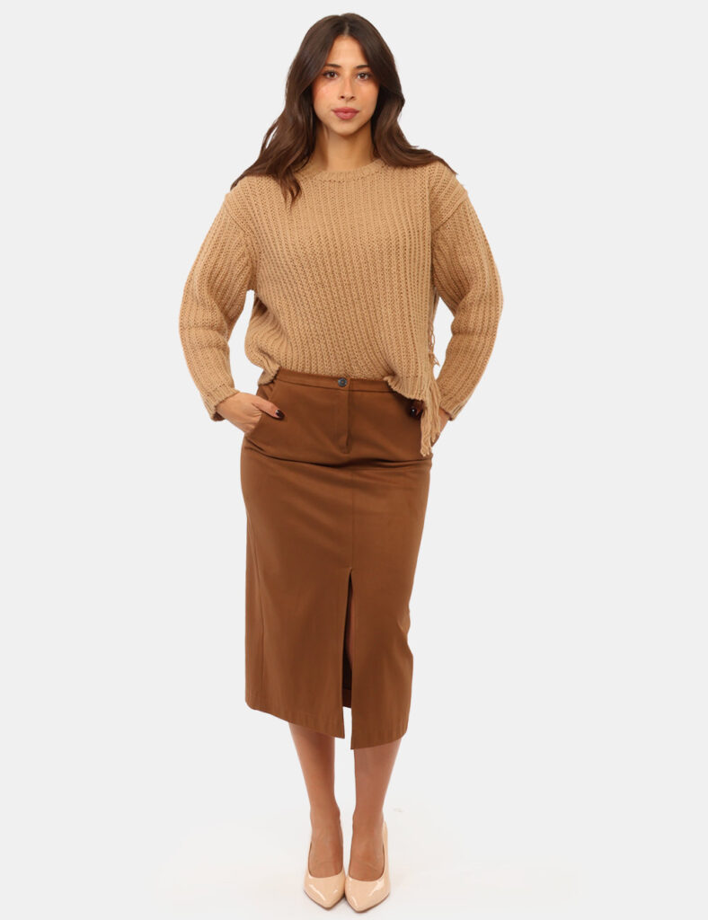 Abbigliamento donna scontato - Gonna longuette Emme Marella Marrone