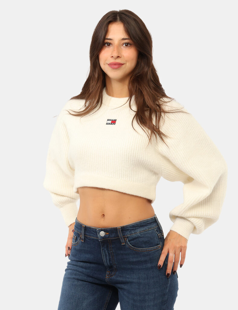 Abbigliamento donna scontato - Maglia Tommy Hilfiger Bianca