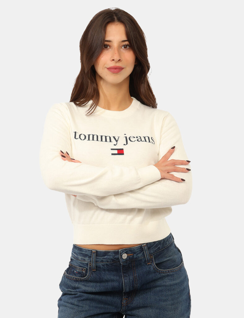 Abbigliamento donna scontato - Maglia Tommy Hilfiger Bianca