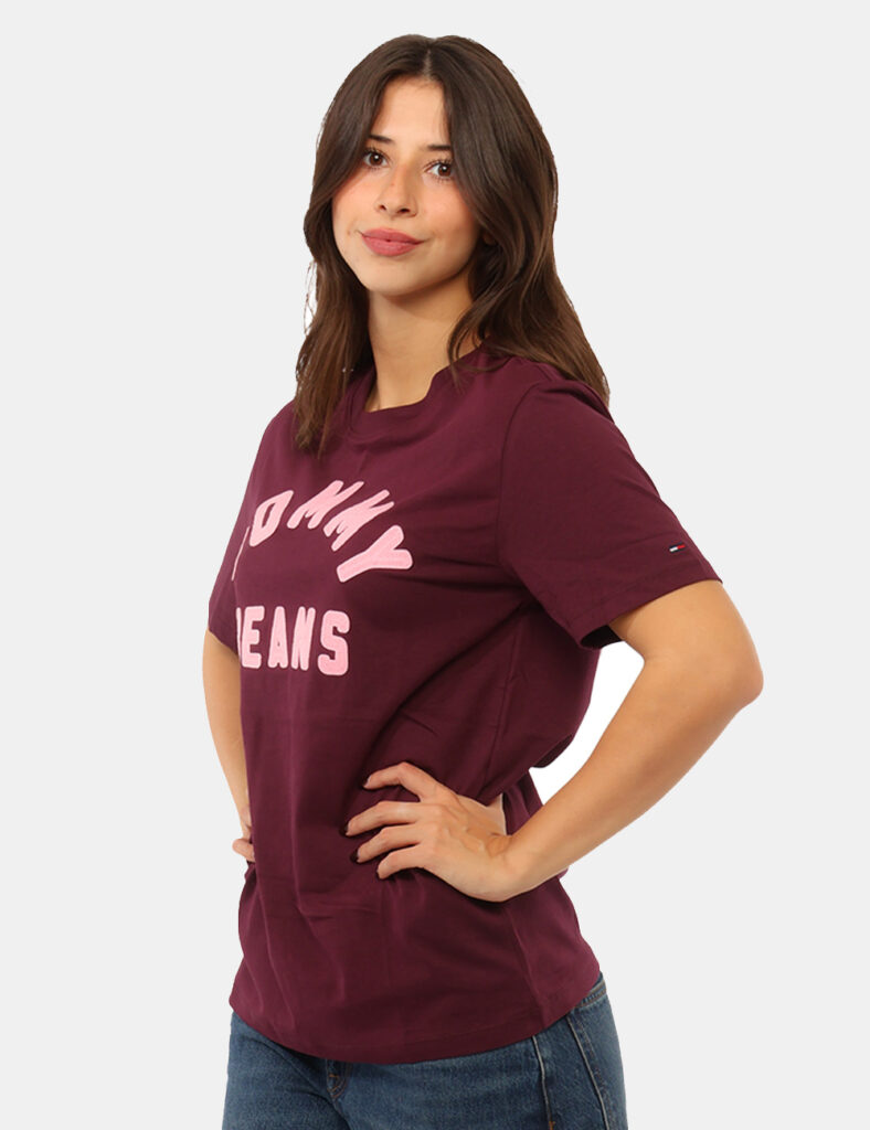 Abbigliamento donna scontato - T-shirt Tommy Hilfiger Viola