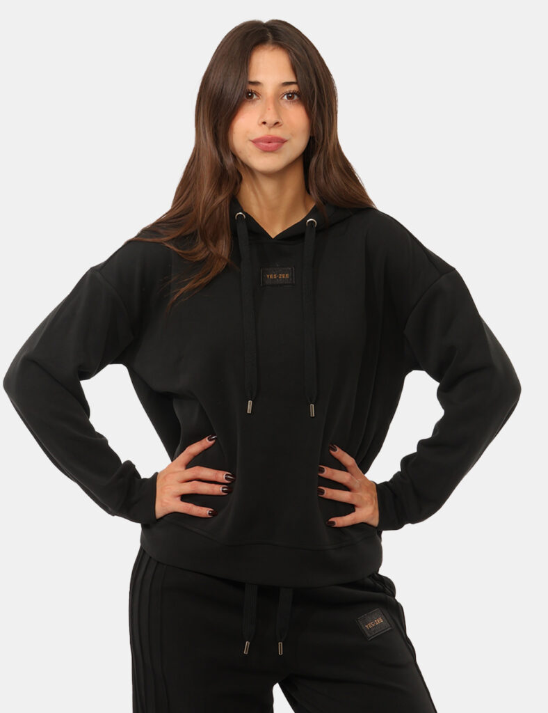 Felpe da donna scontata - Felpa Yes Zee Nera