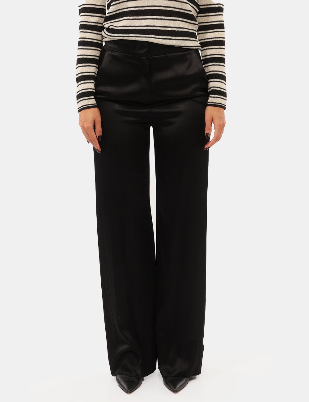 Pantalone Emme Marella Nero - Pantalone EMME MARELLA Nero da donna Il Pantalone EMME MARELLA Nero è un capo femminile elegan