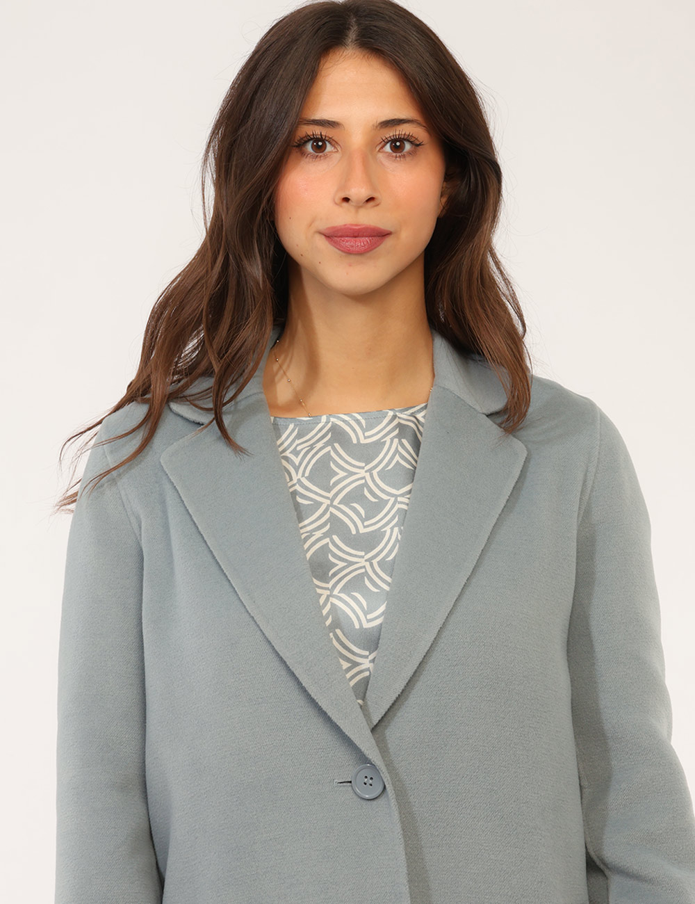 Cappotto Emme Marella Azzurro - Cappotto EMME MARELLA Azzurro da donna Il Cappotto EMME MARELLA Azzurro è un capospalla femm