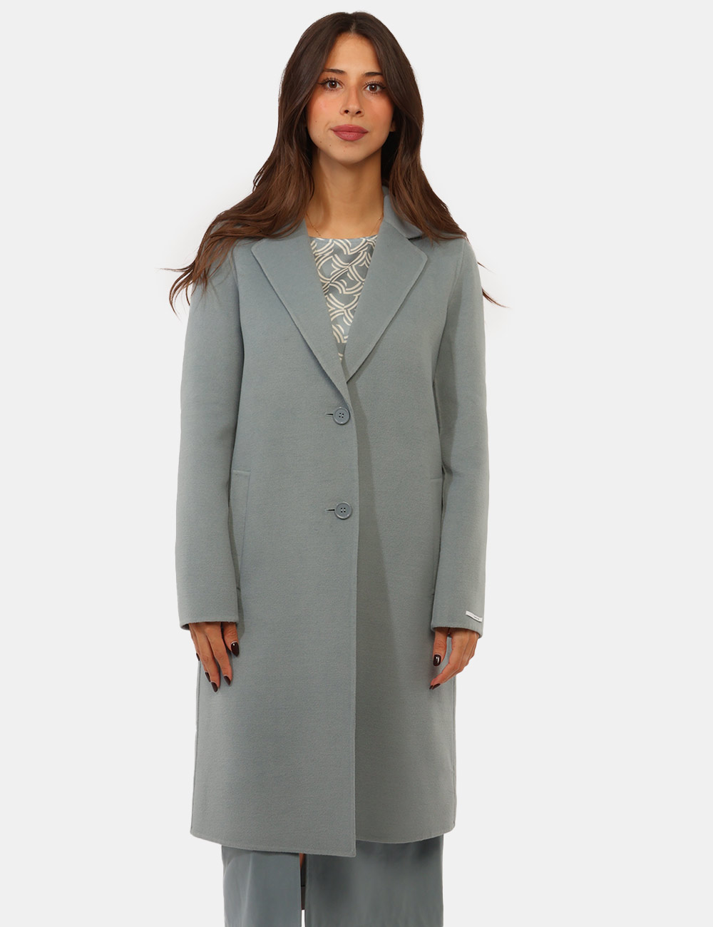 Cappotto Emme Marella Azzurro - Cappotto EMME MARELLA Azzurro da donna Il Cappotto EMME MARELLA Azzurro è un capospalla femm