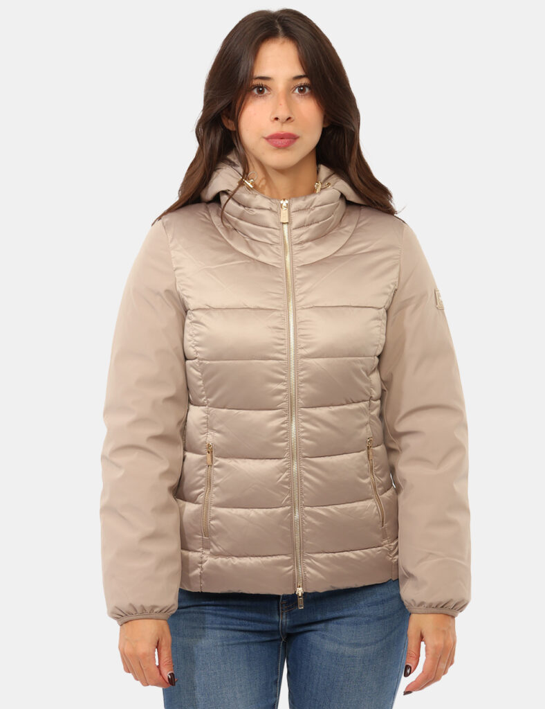 Piumino donna scontato - Piumino Yes Zee Beige