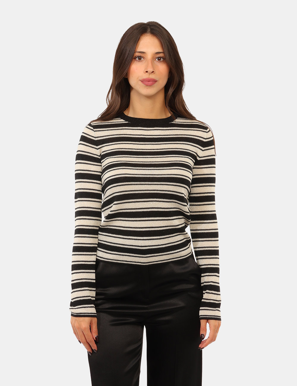 Maglia Emme Marella Nera - Maglia EMME MARELLA Nera da donna La Maglia EMME MARELLA Nera è un capo femminile raffinato e lum