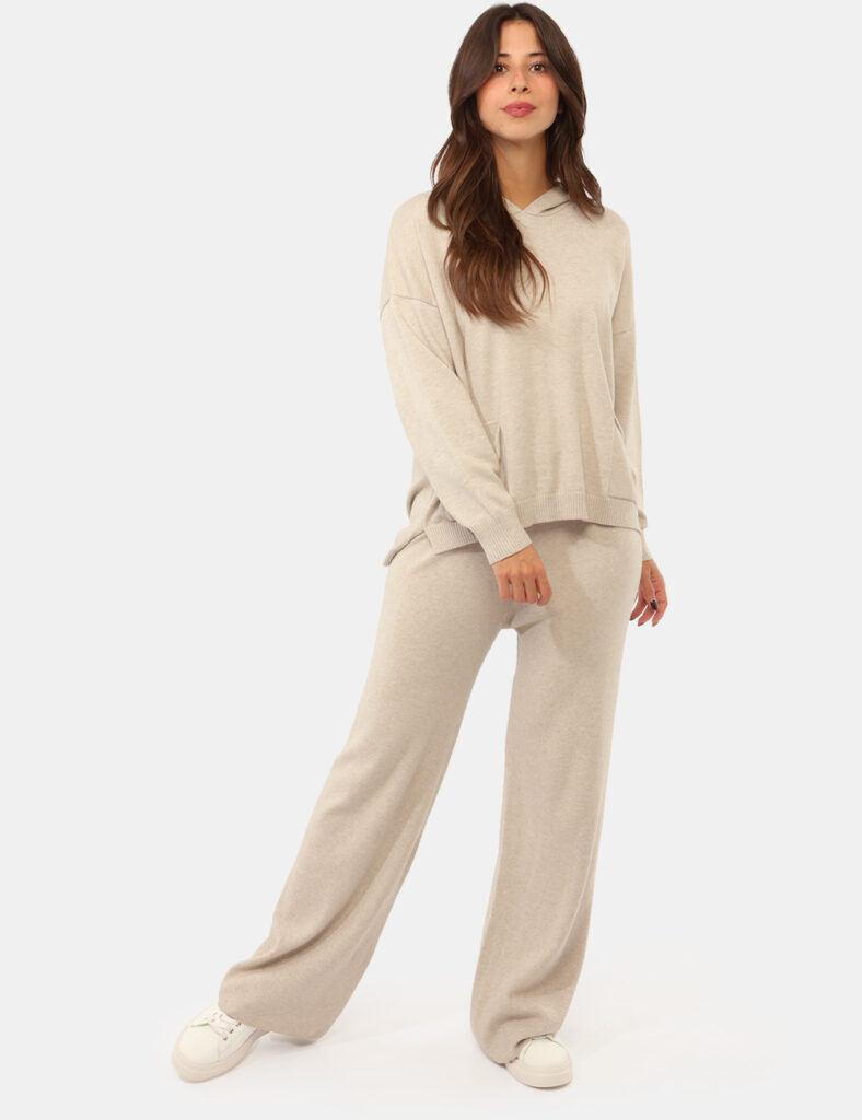 Abbigliamento donna scontato - Completo Maglia Pantalone Concept83 Beige