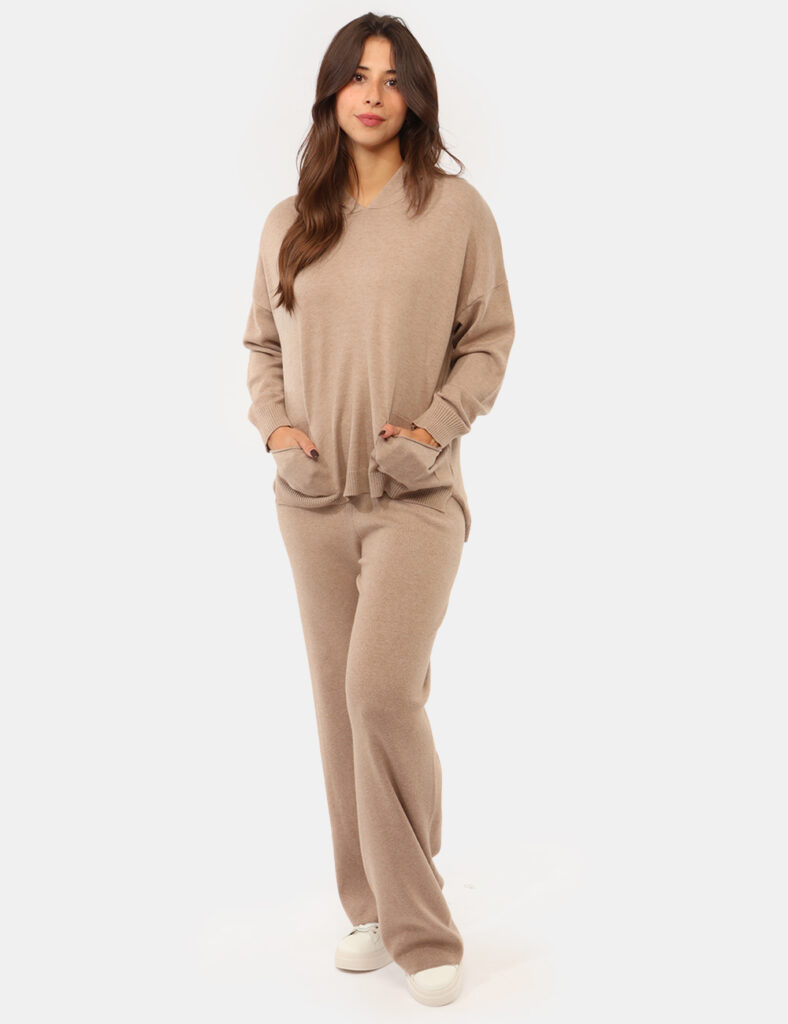 Abbigliamento donna scontato - Completo Maglia Pantalone Concept83 Marrone