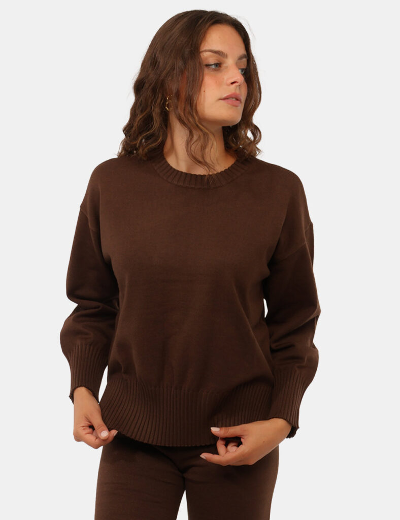 Abbigliamento donna scontato - Maglia Rue De Clerie Marrone