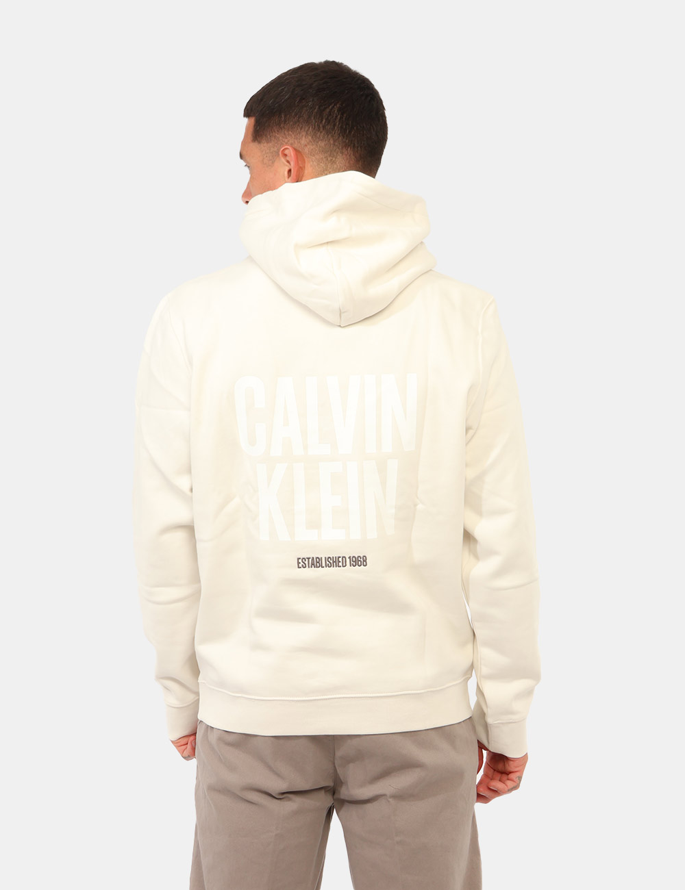 Felpa Calvin Klein Bianca - Felpa Calvin Klein Bianca da UomoLa felpa Calvin Klein bianca da uomo è un capo casual e contemp