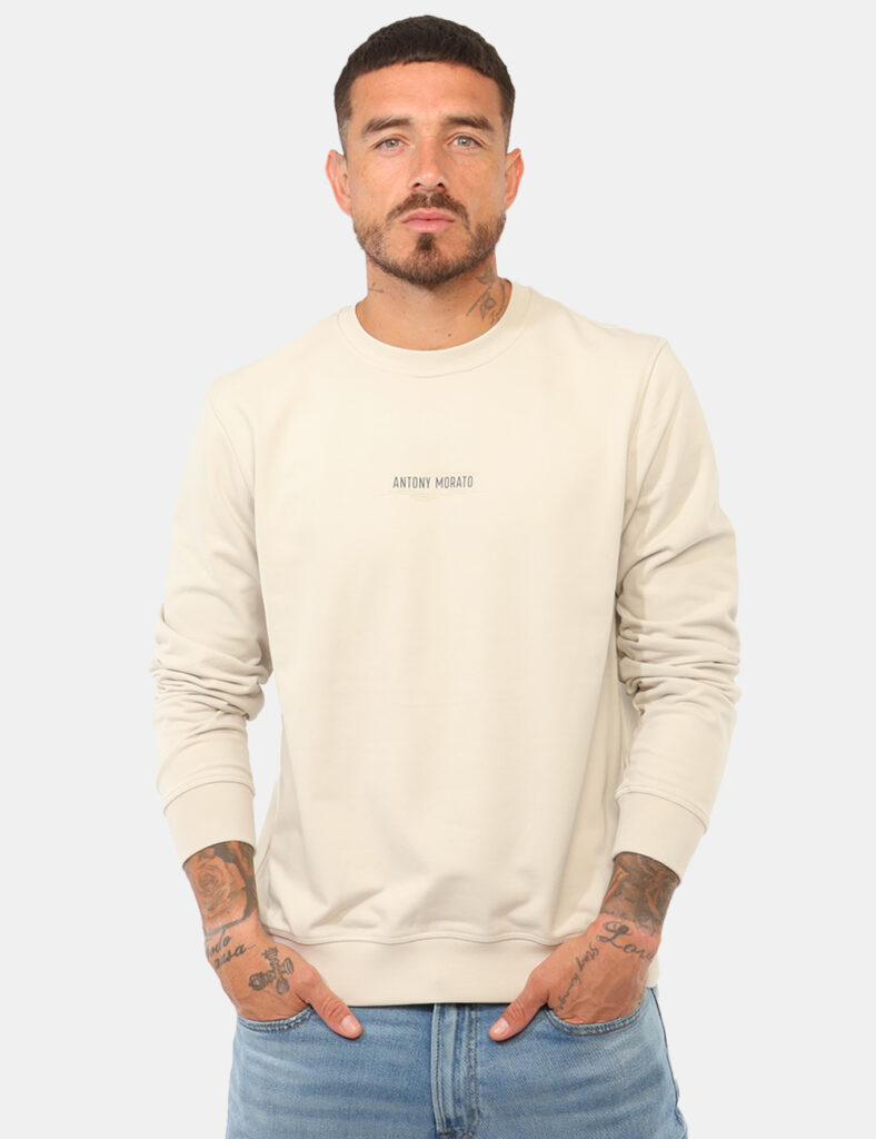 Outlet felpa uomo scontata - Felpa Antony Morato Beige