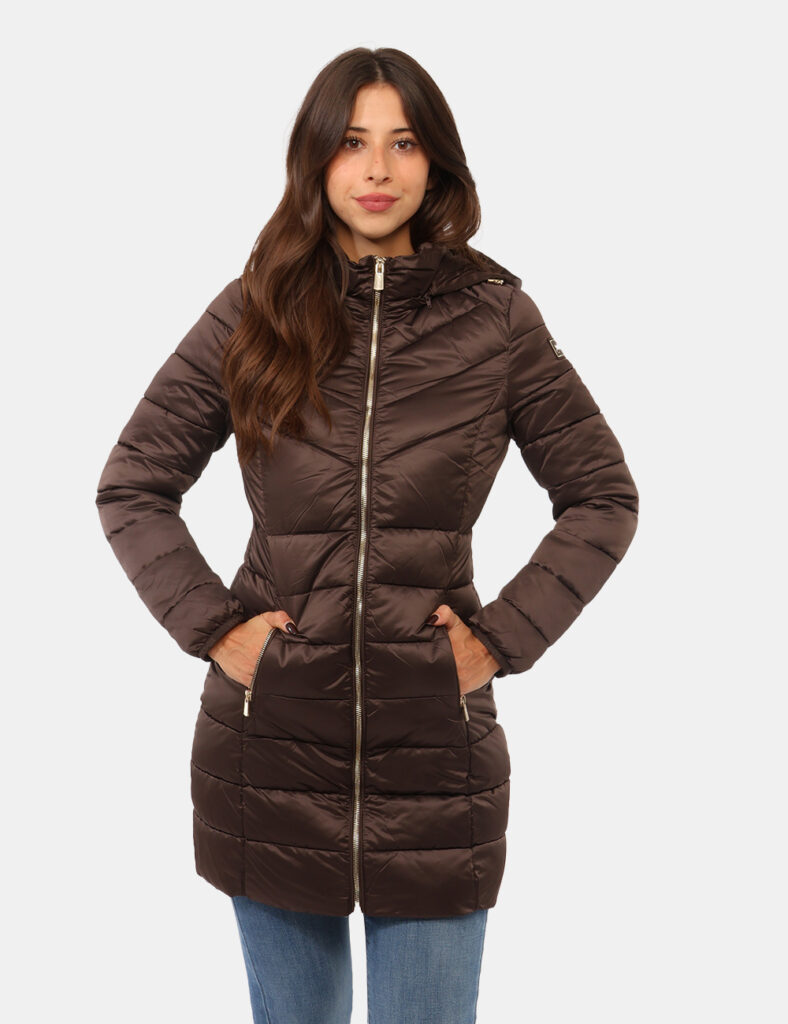 Piumino donna scontato - Piumino Yes Zee Marrone