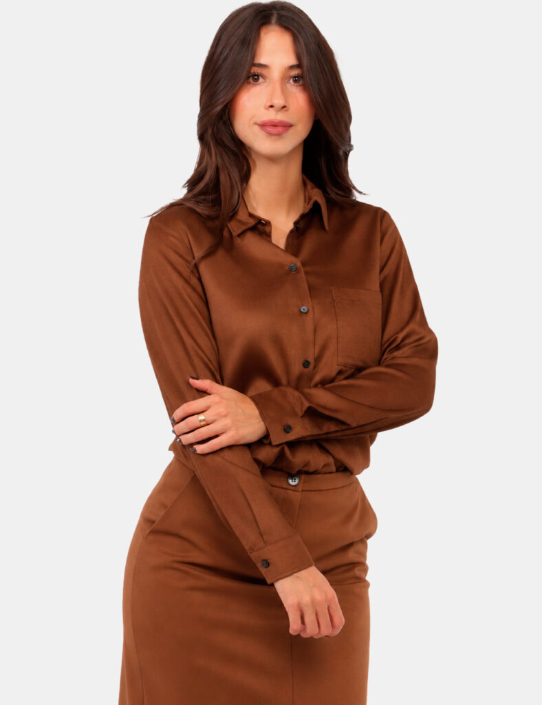 Abbigliamento donna scontato - Camicia Emme Marella Marrone