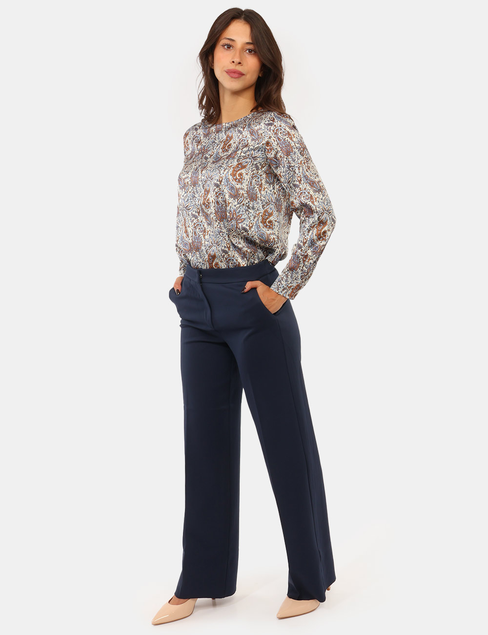 Pantalone Emme Marella Blu - Pantalone EMME MARELLA Blu da donna Il Pantalone EMME MARELLA Blu è un capo femminile elegante
