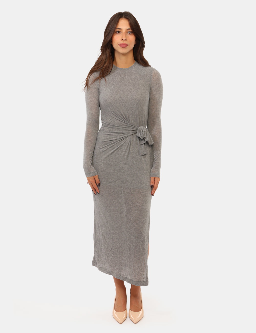 Vestito Emme Marella Grigio - Vestito EMME MARELLA Grigio da donna Il Vestito EMME MARELLA Grigio è un capo femminile raffin