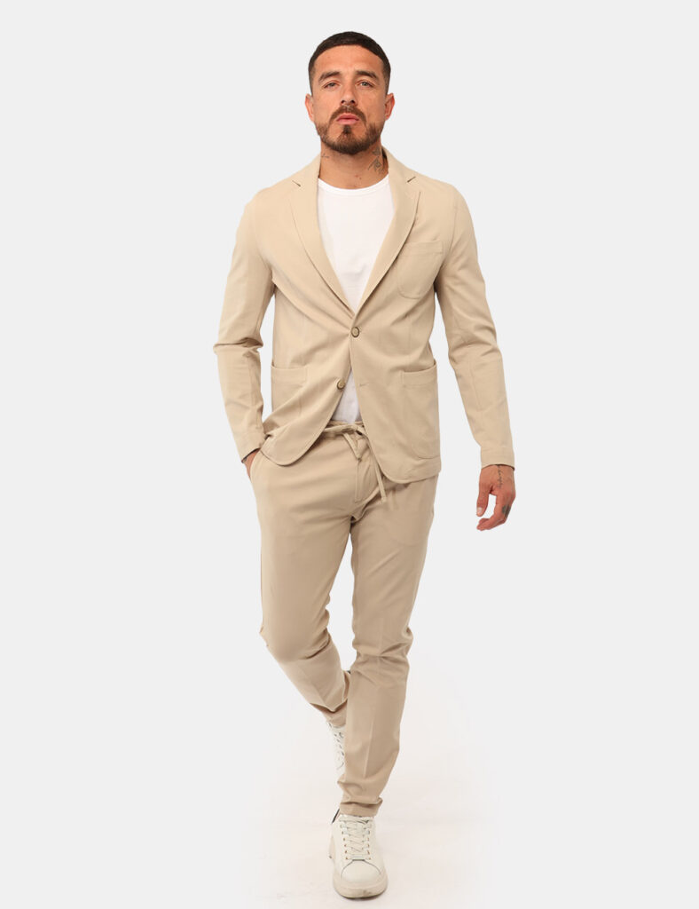 Abbigliamento matrimonio uomo comodo - Pantaloni Prj22. Beige
