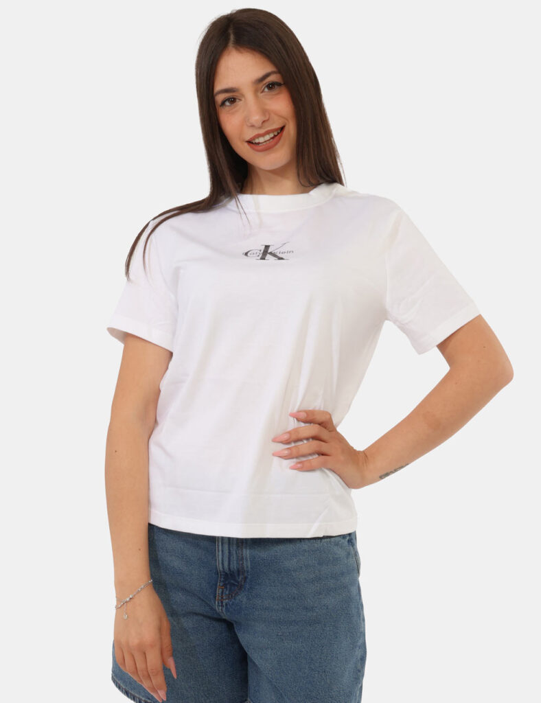Abbigliamento donna scontato - T-shirt Calvin Klein Bianca